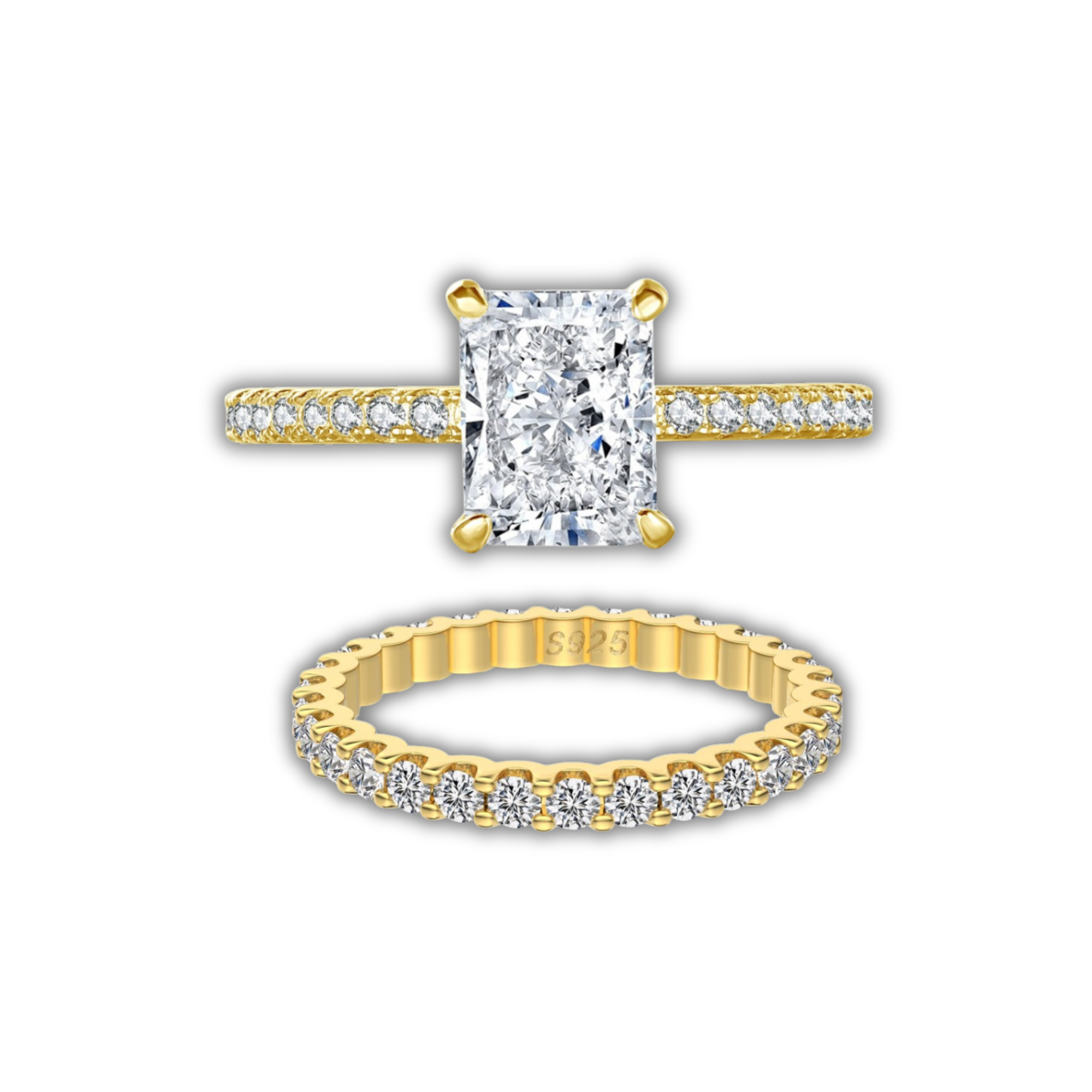 'TINY DIAMANTÉ' RING SET - GOLD