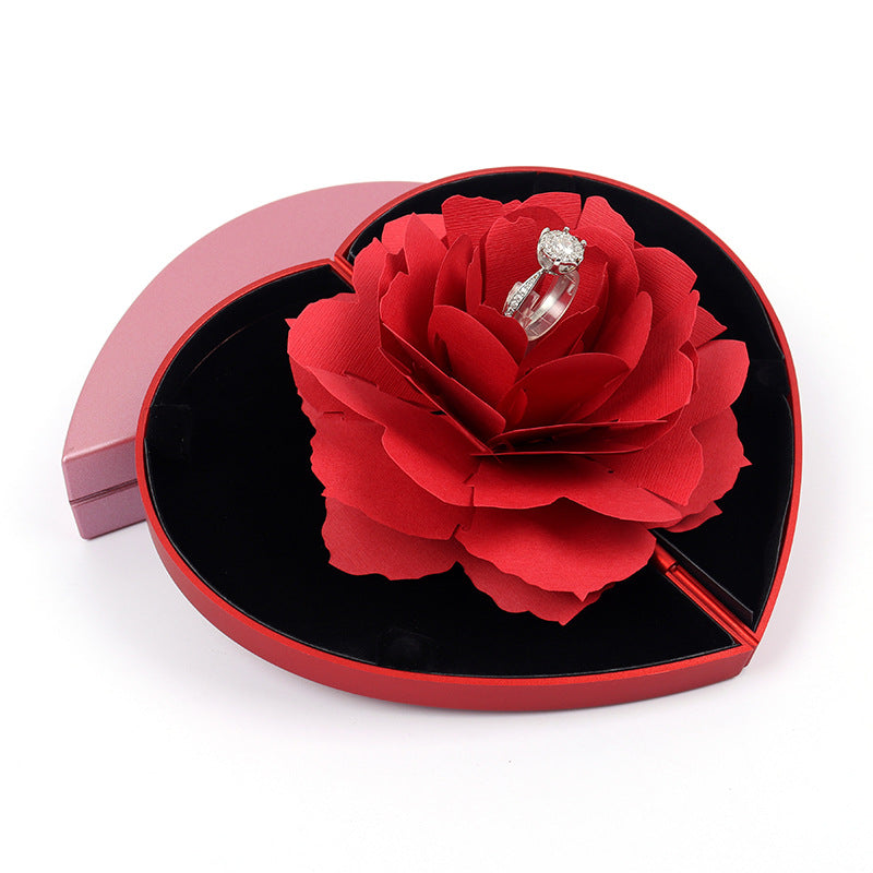 ROSE FLOWER POP UP RING BOX