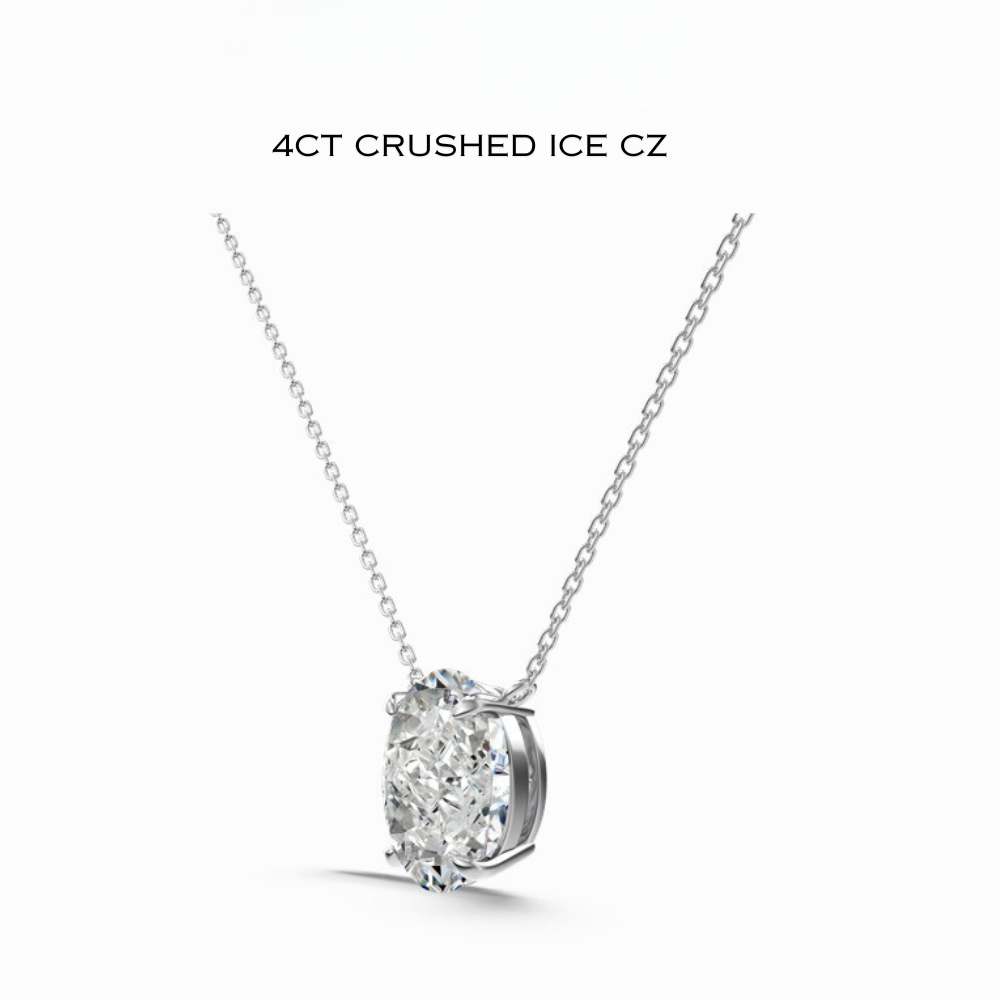 'ICED OVAL GEM' NECKLACE