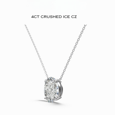 'ICED OVAL GEM' NECKLACE