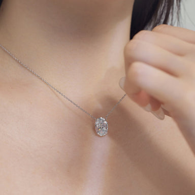 'ICED OVAL GEM' NECKLACE