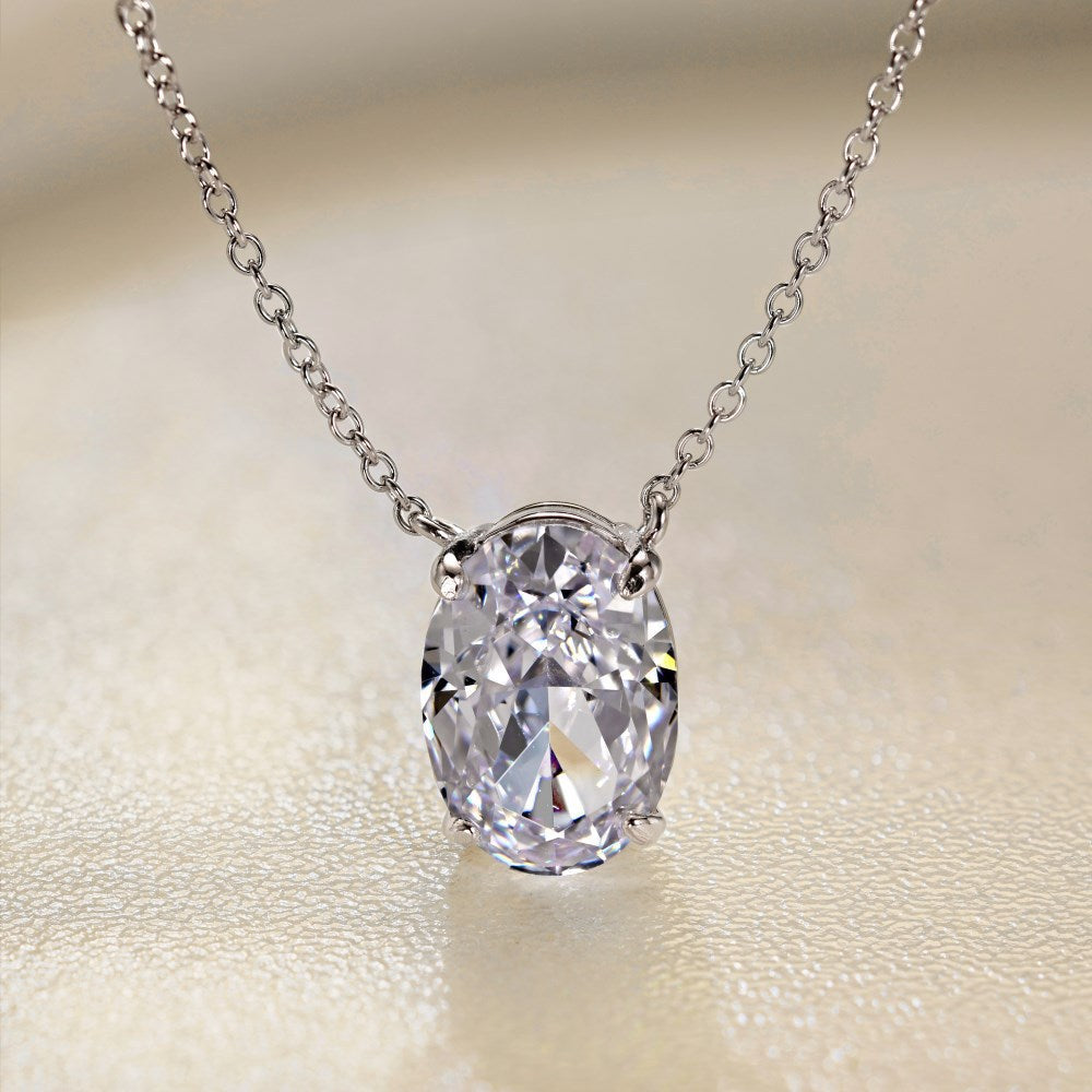 'ICED OVAL GEM' NECKLACE