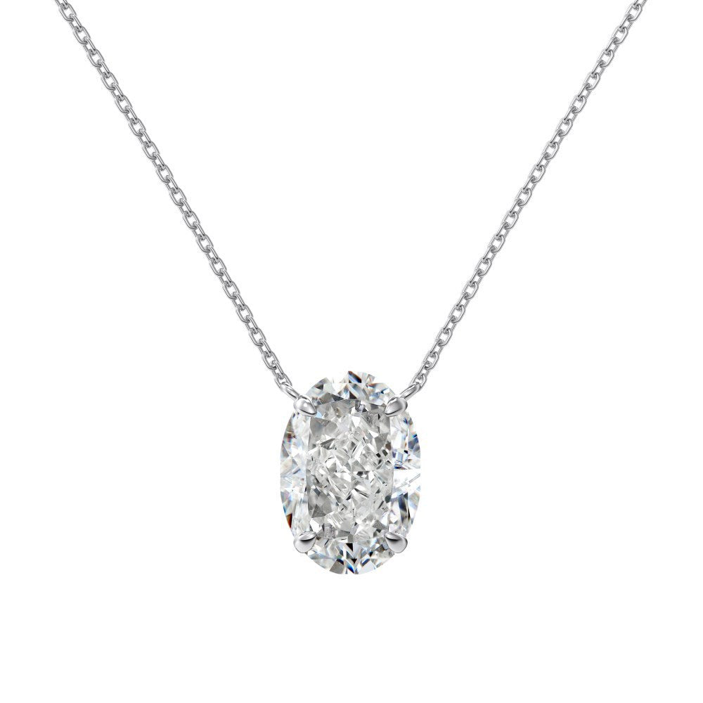 'ICED OVAL GEM' NECKLACE