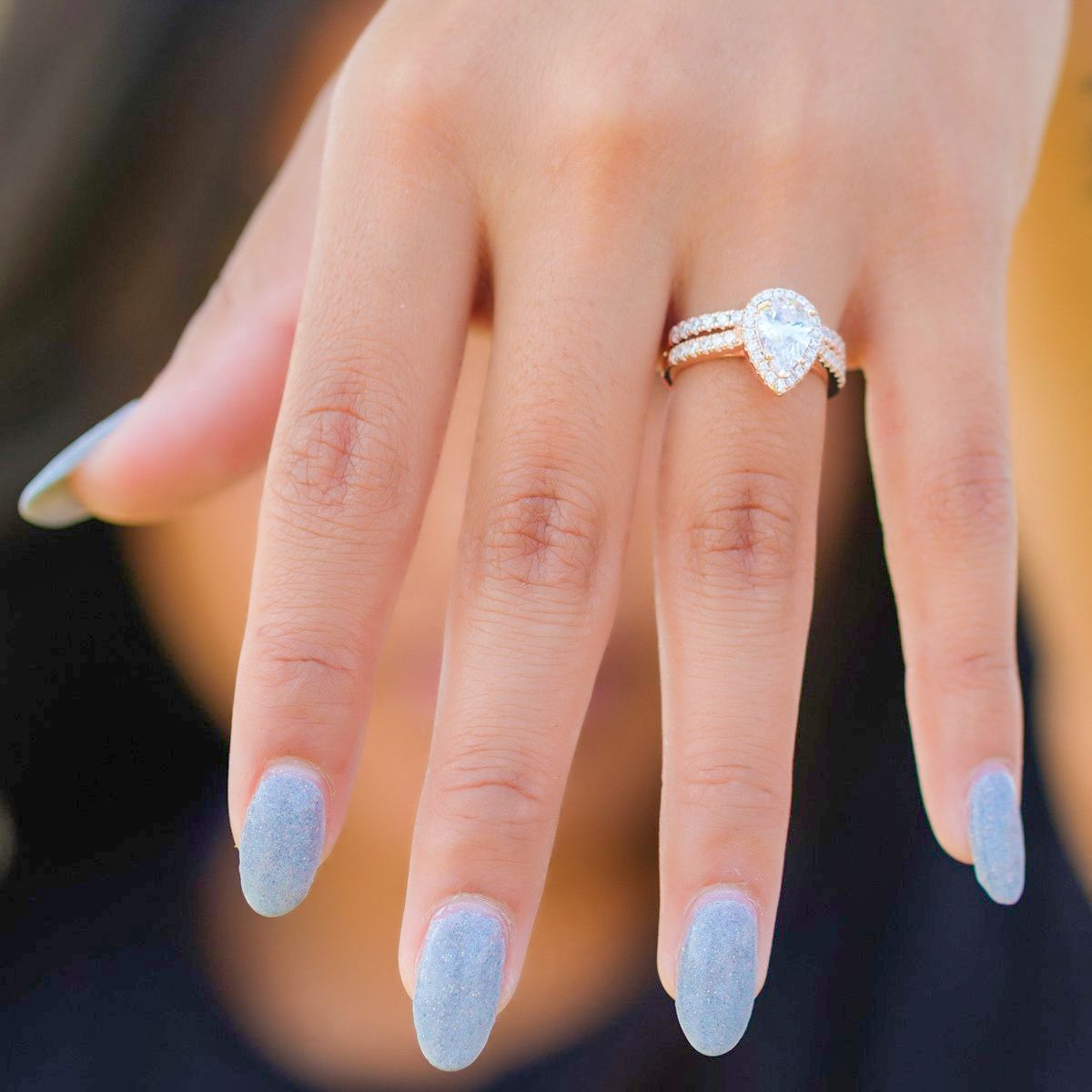 'LINKED FOREVER' ROSE GOLD RING SET