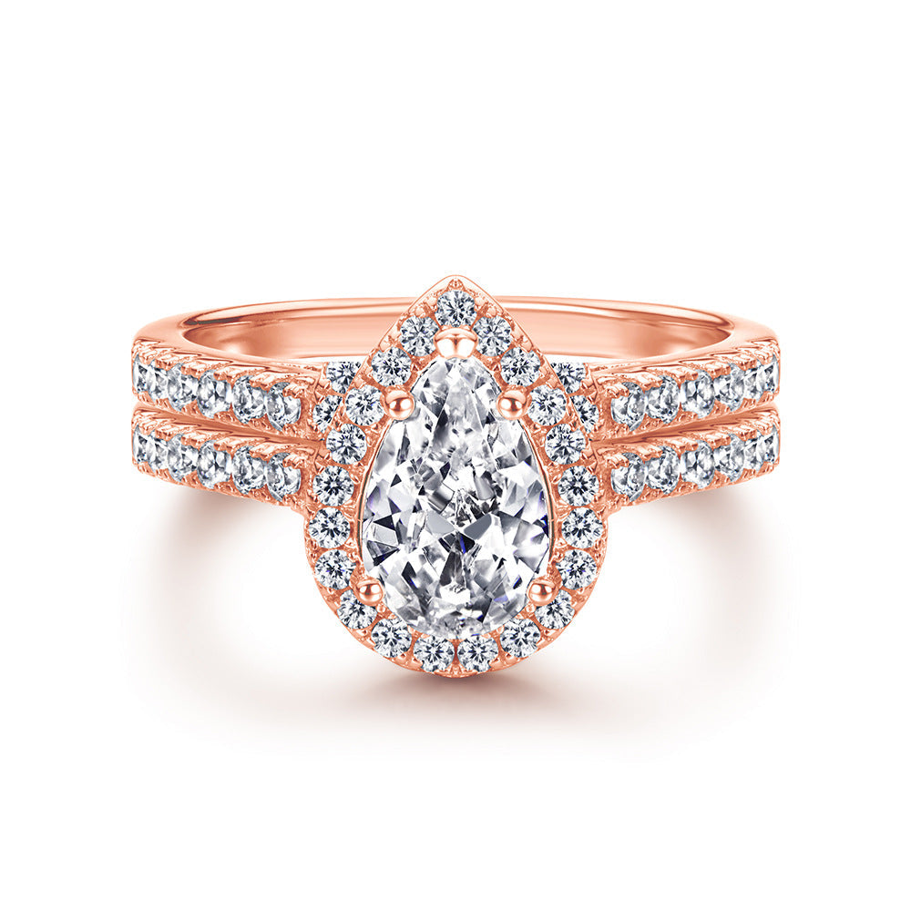 'LINKED FOREVER' ROSE GOLD RING SET