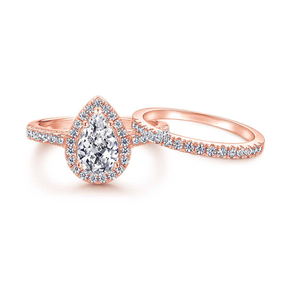 'LINKED FOREVER' ROSE GOLD RING SET