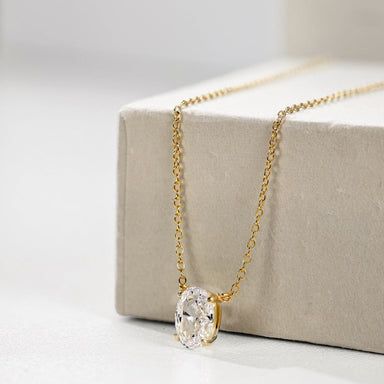'ICED OVAL GEM' NECKLACE