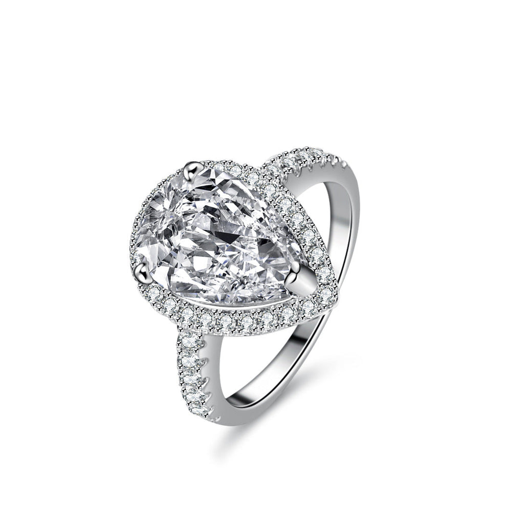 'ROYAL TEARDROP' RING - 3CT MOISSANITE