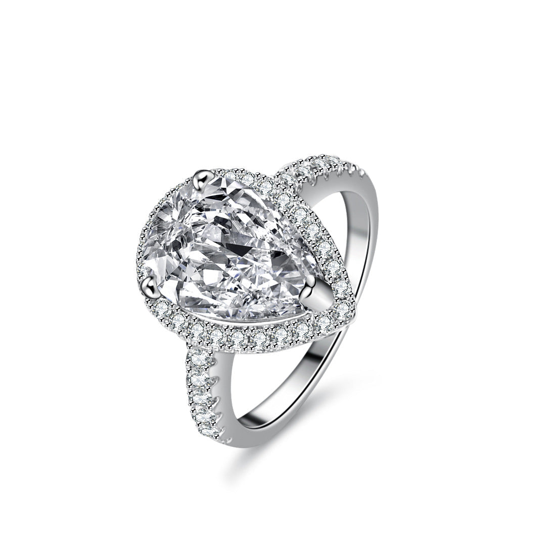 'ROYAL TEARDROP' RING - 3CT MOISSANITE