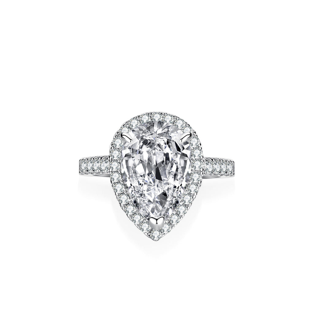 'ROYAL TEARDROP' RING - 3CT MOISSANITE