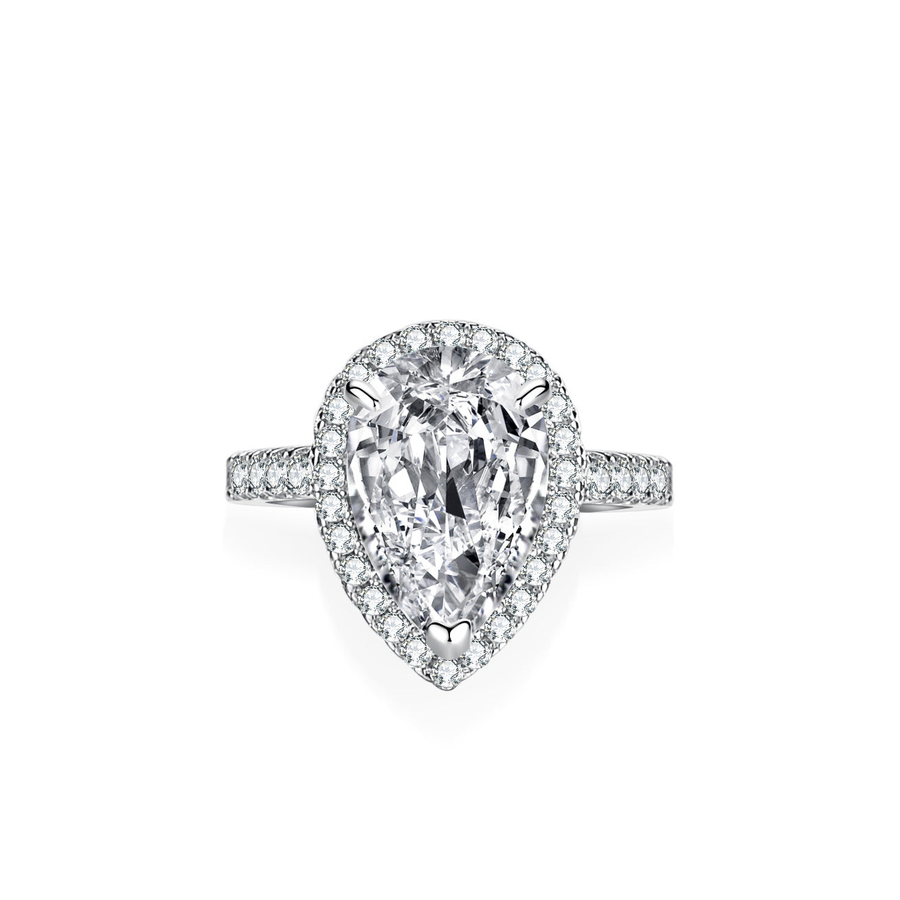 'ROYAL TEARDROP' RING - 3CT MOISSANITE