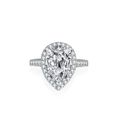 'ROYAL TEARDROP' RING - 3CT MOISSANITE