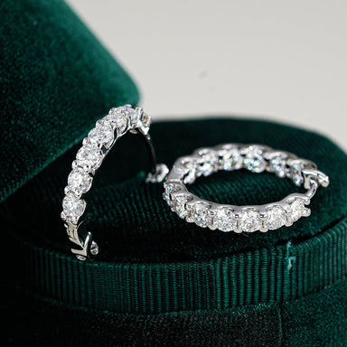 'THE PROPOSAL HOOPS‘ MOISSANITE EARRINGS