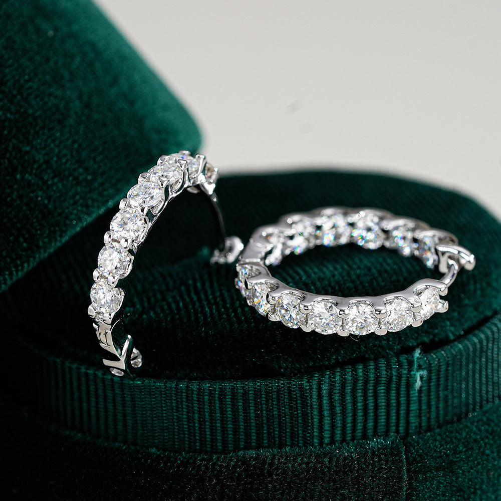 'THE PROPOSAL HOOPS‘ MOISSANITE EARRINGS
