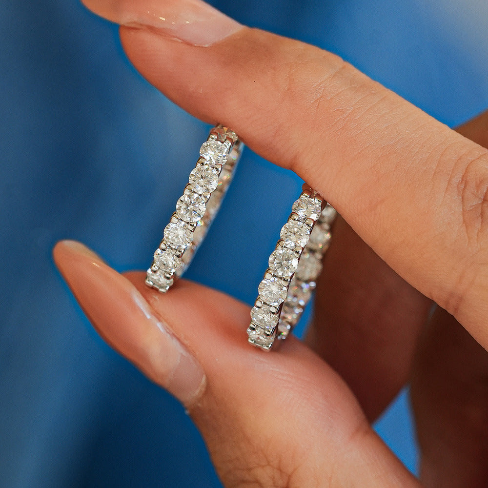 'THE PROPOSAL HOOPS‘ MOISSANITE EARRINGS