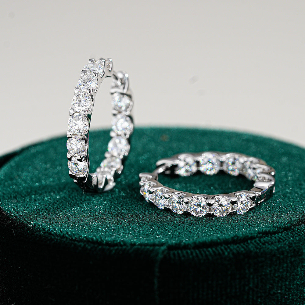 'THE PROPOSAL HOOPS‘ MOISSANITE EARRINGS