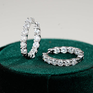 'THE PROPOSAL HOOPS‘ MOISSANITE EARRINGS