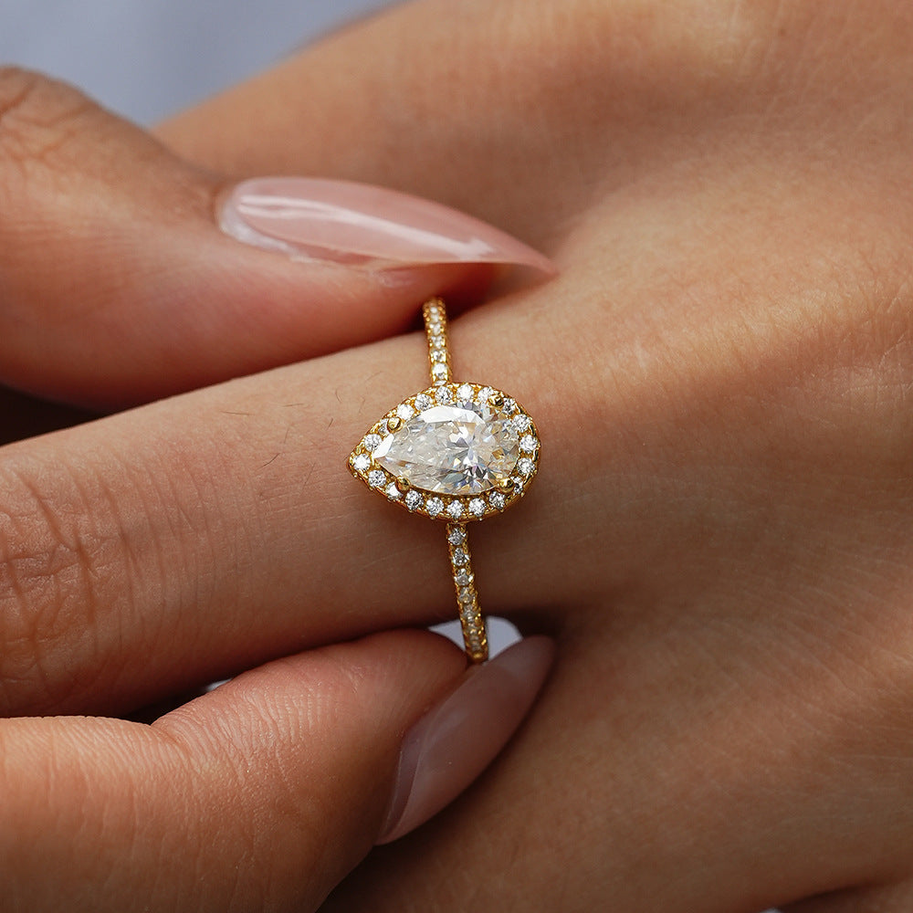 'PEARLUXE' RING - 1CT MOISSANITE