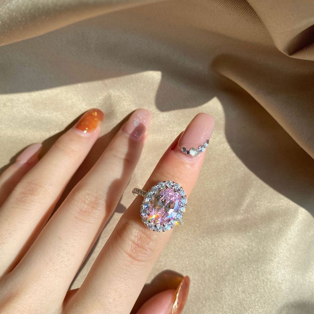 'BELLA' PINK ENGAGEMENT RING