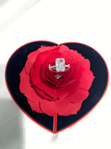 ROSE FLOWER POP UP RING BOX