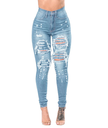 High Waist Ripped Jeans