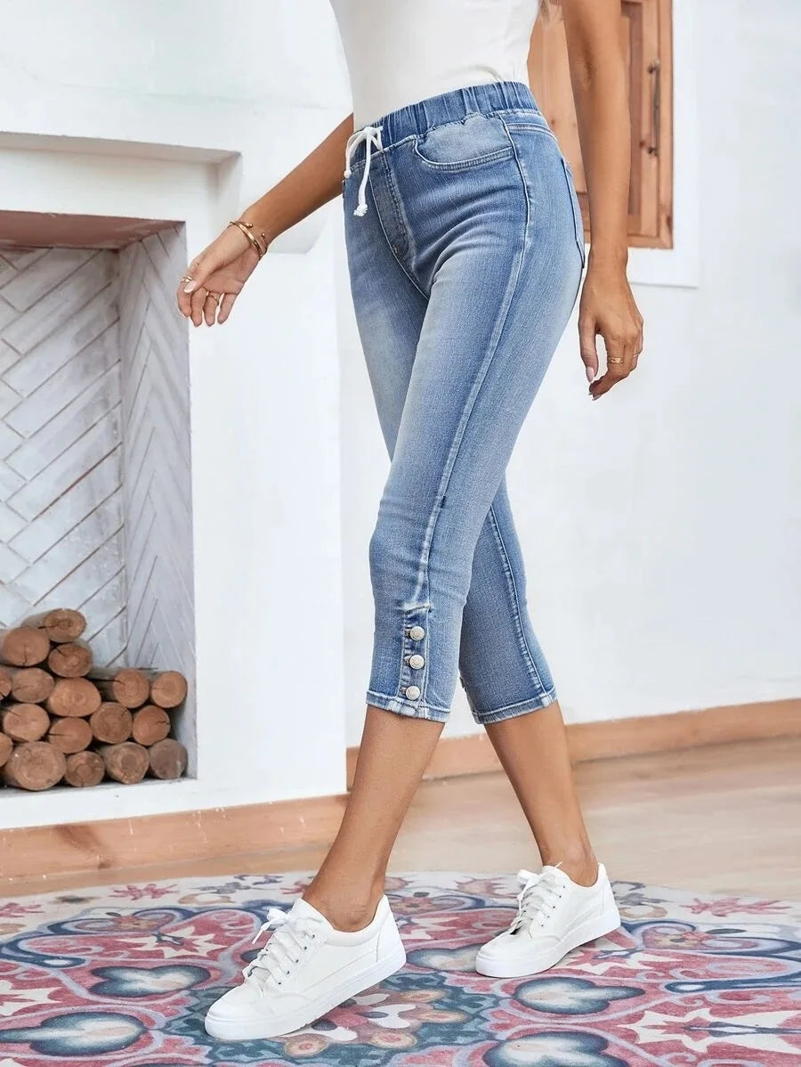 Calf-Length Jeans