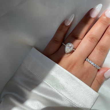 'ROYAL TEARDROP' RING - 3CT MOISSANITE