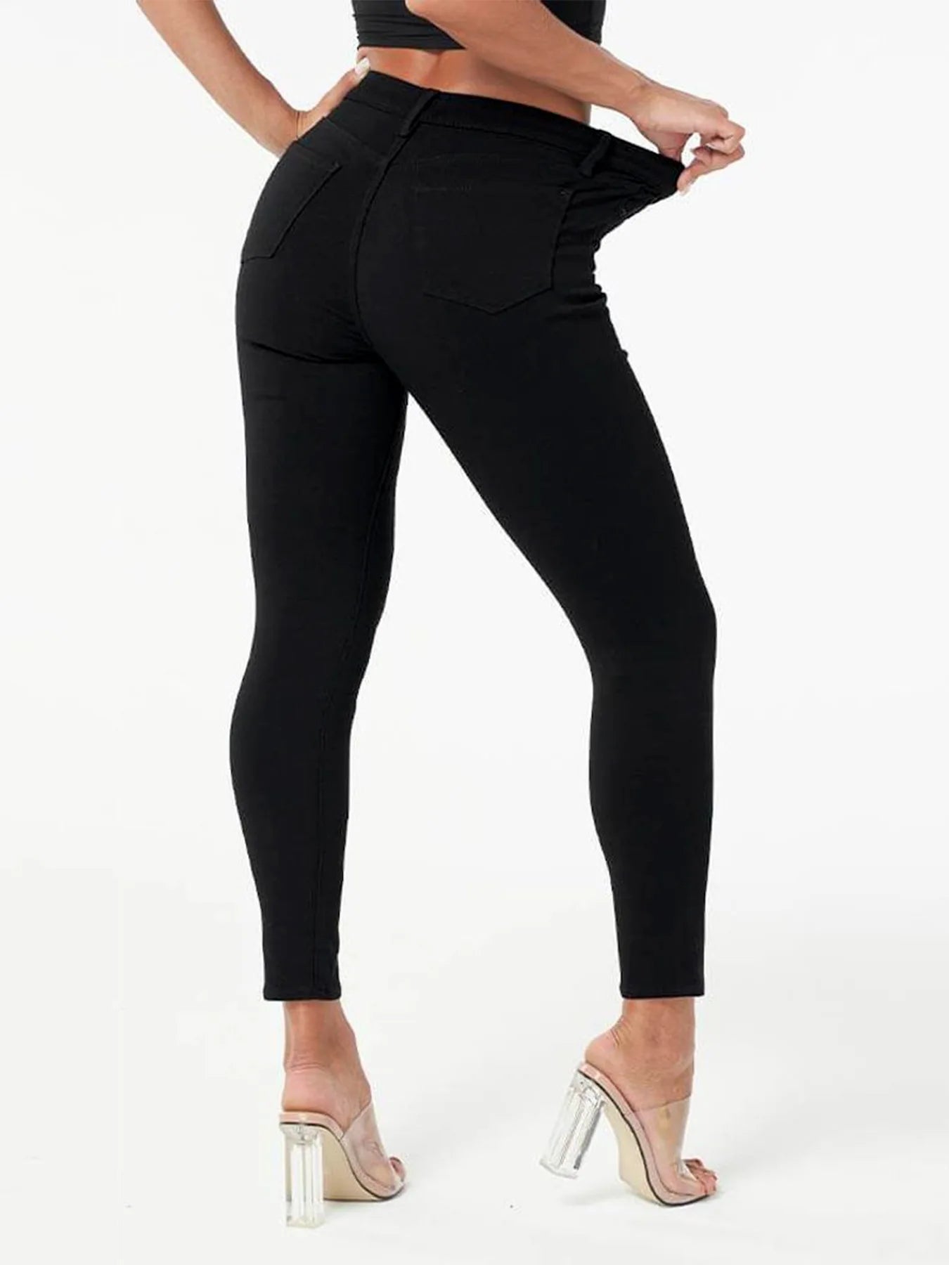 Black High Waist Skinny Jeans