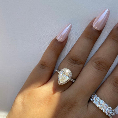 'ROYAL TEARDROP' RING - 3CT MOISSANITE
