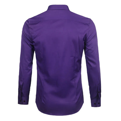 Purple Men's Bamboo Fiber Dress Shirt