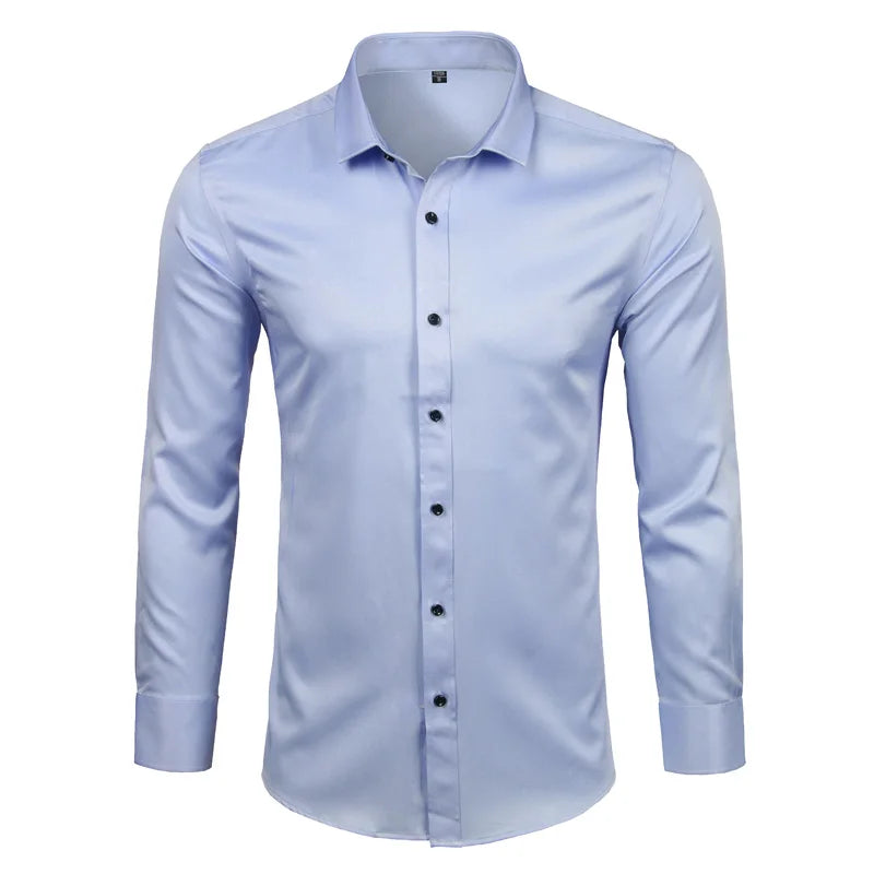 Purple Men's Bamboo Fiber Dress Shirt