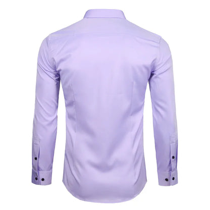 Purple Men's Bamboo Fiber Dress Shirt