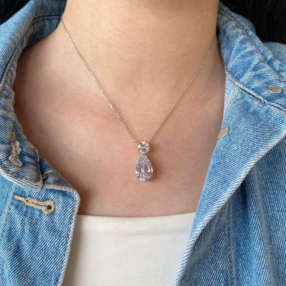 'CRYSTAL TEARDROP' NECKLACE