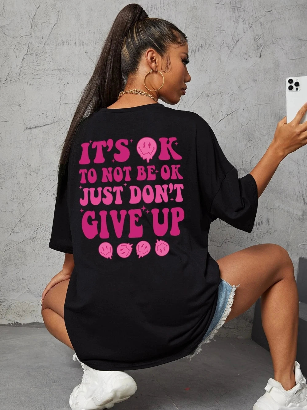 It'S Ok To Not Be Ok Just Don'T Give Upfemale Tshirt