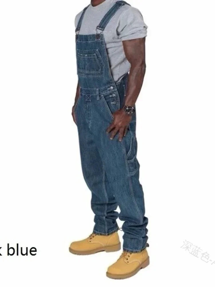 Overalls Men Pockets