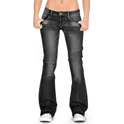 Casual Vintage Skinny Bell Bottom Mom