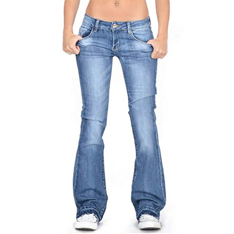 Casual Vintage Skinny Bell Bottom Mom