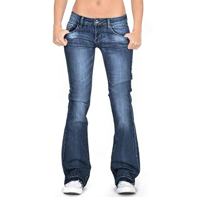 Casual Vintage Skinny Bell Bottom Mom