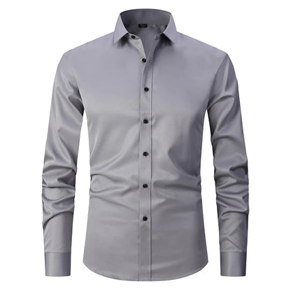 Purple Men's Bamboo Fiber Dress Shirt