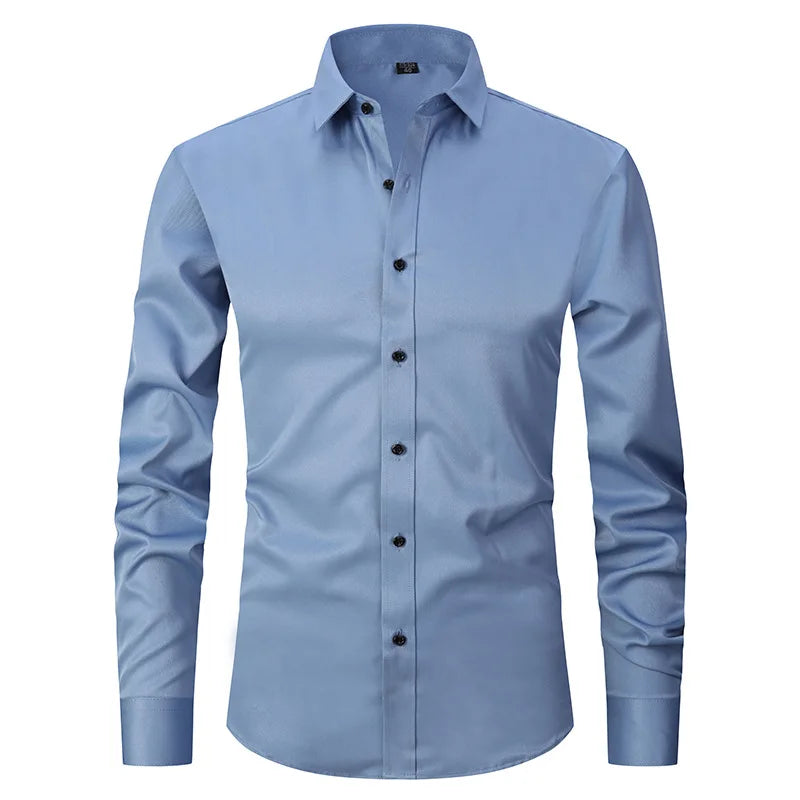 Purple Men's Bamboo Fiber Dress Shirt