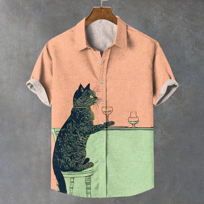 men's lapel top cat