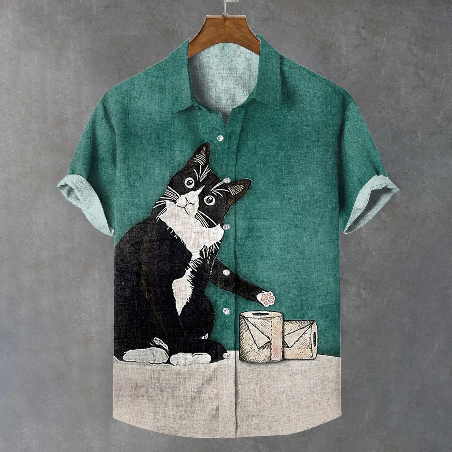 men's lapel top cat